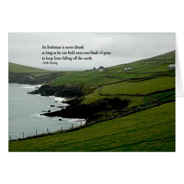飲むことについてのアイルランドのことわざ (正面横)