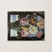 飲むガラスの花の静物画 ジグソーパズル (横)