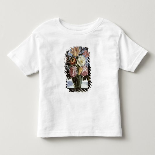 飲むガラスの花の静物画 トドラーTシャツ (正面)