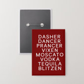 飲むクリスマスホリデーパーティダシャダンサー 缶バッジ (正面/裏面)