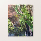 飲むクーガー – フロリダパンサーパズル ジグソーパズル (縦)