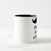 飲むコーヒーは好みますMustache Mug ツートーンマグカップ (中央)