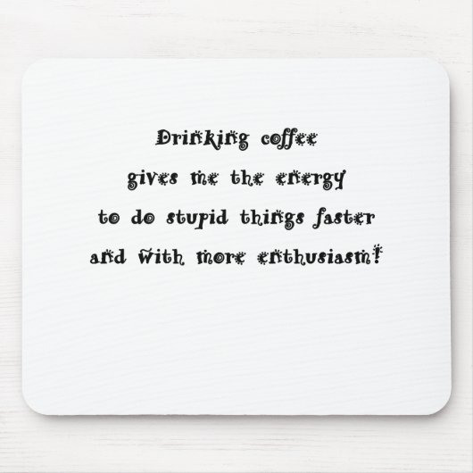 飲むコーヒー マウスパッド (正面)