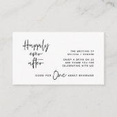 飲むチケット大人飲み物 エンクロージャーカード (正面)