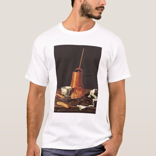 飲むチョコレートセットが付いている静物画、1770年 Tシャツ (正面)