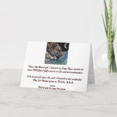 飲むトラ及び月のファンタジーの芸術カード シーズンカード (裏面)