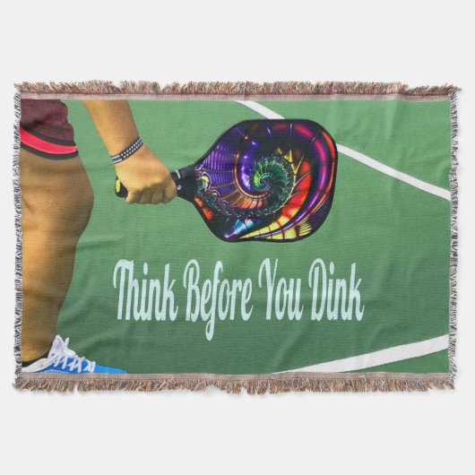 飲む前考えにボール スローブランケット (正面)