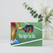 飲む前考えにボール ポストカード (スタンド正面)