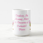 飲む朝の魔法の虹のユニコーン コーヒーマグカップ (中央)