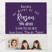 飲む理由あいさつボス、ボスの日贈り物、 ワインラベル (シングルラベル)