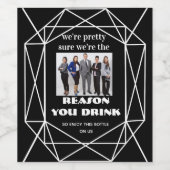 飲む理由ボスフォトワインラベルギフト ワインラベル (シングルラベル)