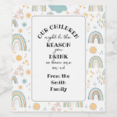 飲む理由先生感謝レインボー ワインラベル (シングルラベル)