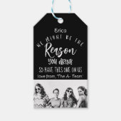 飲む理由家族の名前を挨拶する ギフトタグ (正面)