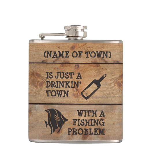 飲む町と魚釣り問題😉 フラスク (正面)