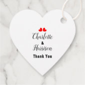 飲む私の愛の心の結婚式の好意タグ フェイバータグ (裏面)