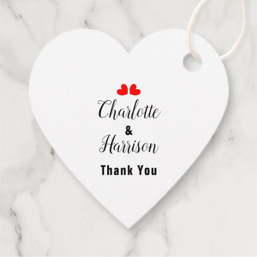 飲む私の愛の心の結婚式の好意タグ フェイバータグ (裏面)