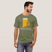 飲む良い地元クラフトビアロードアイランドTシャツ Tシャツ (正面フル)