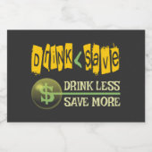 飲む量を減救らす スパークリングワインラベル (シングルラベル)