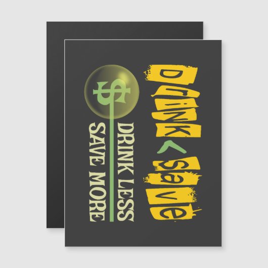 飲む量を減救らす マグネット招待状 (正面/裏面)