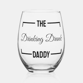 飲む飲パパのお父さんの日パパ ステムなしワイングラス