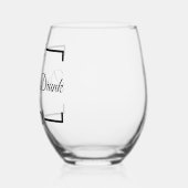 飲む飲パパのお父さんの日パパ ステムなしワイングラス (左)