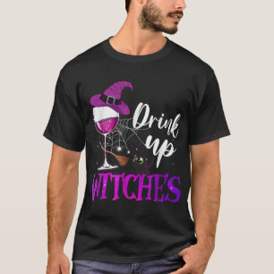 飲む魔女ワイン愛好家ハロウィーンCosを飲む Tシャツ