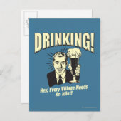 飲む：すべての村に愚か者が必要 ポストカード (正面/裏面)