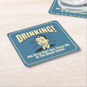 飲む:ディップビールスロー飲チク スクエアペーパーコースター (アングル)