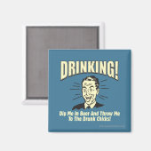 飲む：ディップビールスロー飲チク マグネット (正面/裏面)