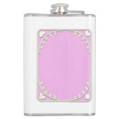 「飲む」フィリお洒落グビクトリアンリーピンク フラスク (裏面)