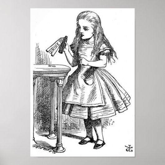 「飲む」ボトルのアリス ポスター (正面)