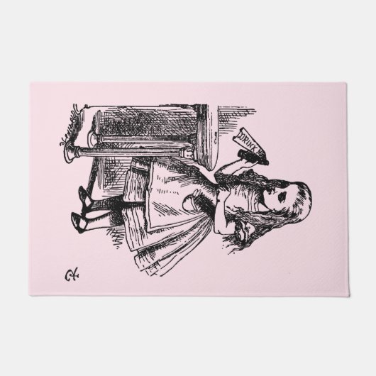 飲む（不思議の国のアリスの冒険） ドアマット (正面)