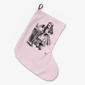 飲む（不思議の国のアリスの冒険） ラージクリスマスストッキング (正面 (吊り時))