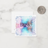 *~*飲む?人間関係AP63フラットノートカード ノートカード (正面/裏面インサイチュ)