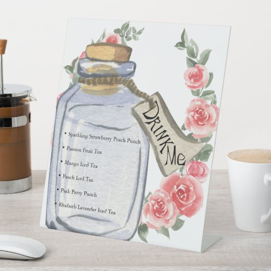 飲む | Alice In Wonderland Teaパーティー 台座サイン (インサイチュ)