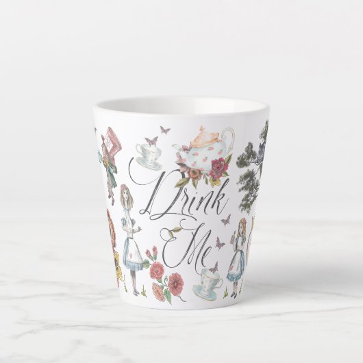 飲む | Wonderland Teaのヴィンテージアリスパーティー カフェラテマグ (正面)