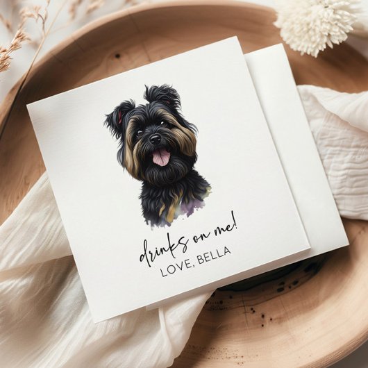 飲め！アフェンピ結婚ンシャー犬 スタンダードカクテルナプキン