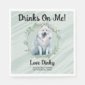 飲め！サモイ結婚ド犬のペット スタンダードランチョンナプキン (正面)