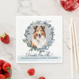 飲め！シェトランドシェプ結婚ドッグのペット スタンダードランチョンナプキン