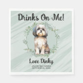 飲め!シーズー(犬)ツ結婚ドッグ スタンダードランチョンナプキン (正面)