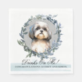 飲め!シーズー(犬)ツ結婚ドッグ スタンダードランチョンナプキン (正面)