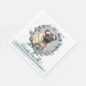 飲め!パグ結婚ドッグ スタンダードランチョンナプキン (角)