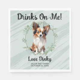 飲め！パピロン結婚犬のペット スタンダードランチョンナプキン