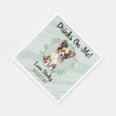 飲め！パピロン結婚犬のペット スタンダードランチョンナプキン (角)