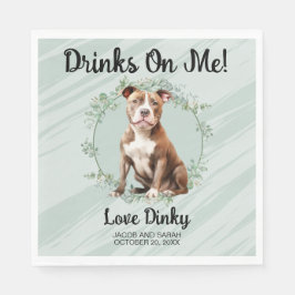 飲め！ピットブル結婚犬のペット スタンダードランチョンナプキン