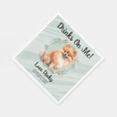 飲め!ポメラニア犬結婚犬のペット スタンダードランチョンナプキン (角)