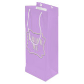 「飲め」ワンダーランドティーパーティーパープル ワインギフトバッグ (裏面アングル)