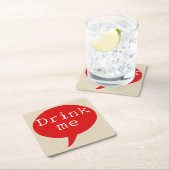 飲め！六コースター スクエアペーパーコースター (インサイチュ)