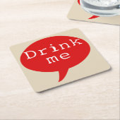 飲め！六コースター スクエアペーパーコースター (アングル)