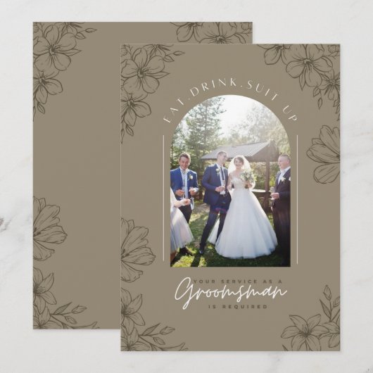 飲め 食え 着替えろ - 結婚式の仲人サービスが必要です 招待状 (正面/裏面)